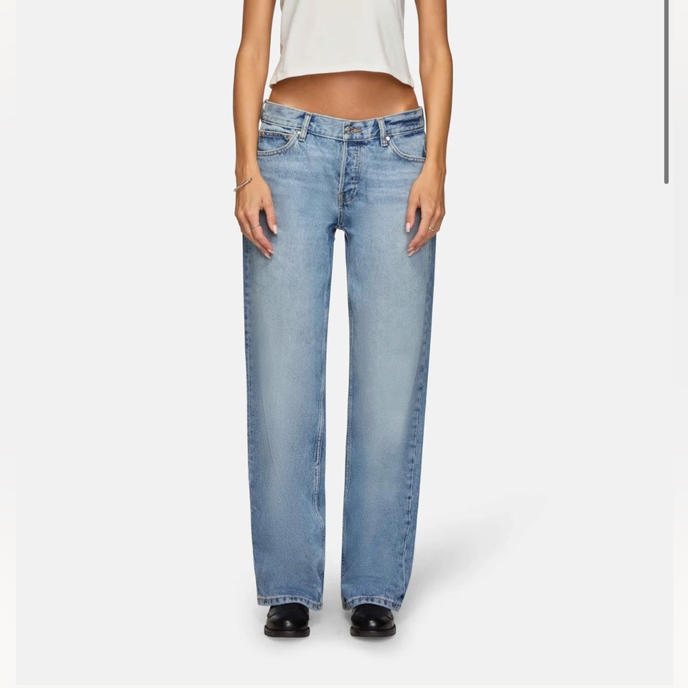 EB Denim Low Rise Luca Baggy Wide Leg Jeans 28 inseam